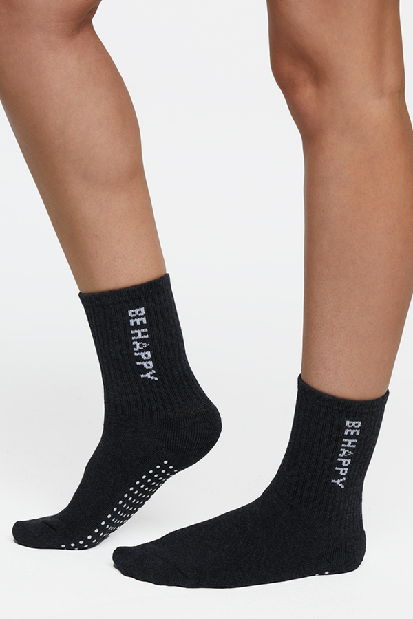 Marika 2 Pack Hailey Mid Crew Socks – HEATHER BLACK / HEATHER WHITE