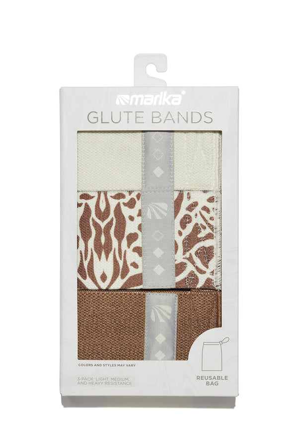 Marika 3 Pack Glute Band Set - Sugar Swizzle – SUGAR SWIZZLE / ABSTRACT WILD CAT / PINE BARK