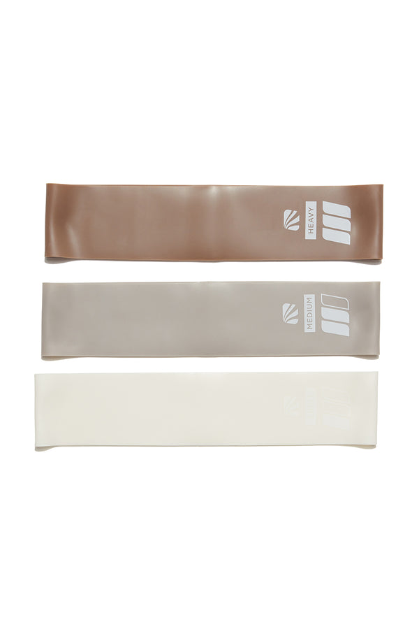 marika 3 Pack Rubber Glute Band Set - Atmosphere – SUGAR SWIZZLE / ATMOSPHERE / PINE BARK