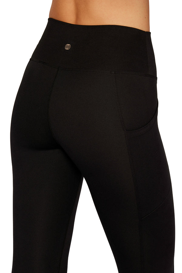 Marika Balance Collection Easy Eclipse Side Pocket Mid Calf Capri – BLACK