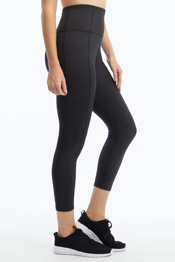 marika Brooke High Rise Tummy Control Mid Calf Capri – HEATHER BLACK