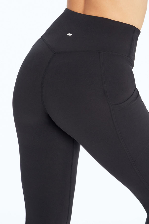 Marika Drew Side Pocket Tummy Control Mid Calf Capri – BLACK
