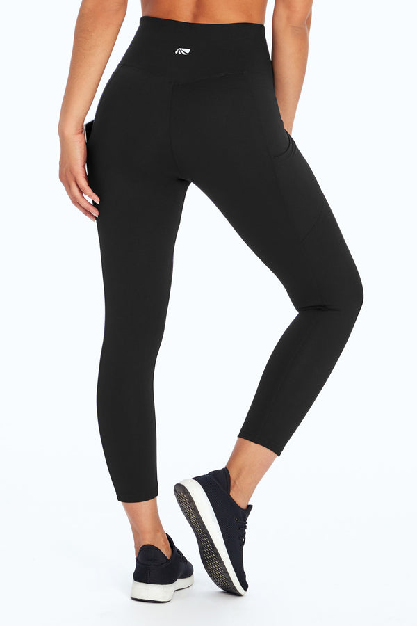 Marika Drew Side Pocket Tummy Control Mid Calf Capri – BLACK