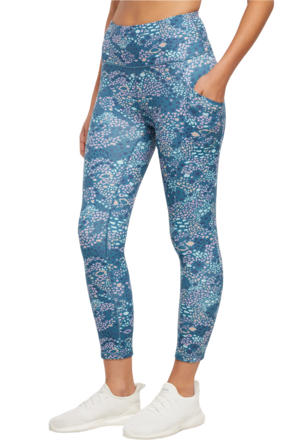 marika Drew Side Pocket Tummy Control Mid Calf Capri - Tapestry Speckled Mosaic – TAPESTRY SPECKLED MOSAIC