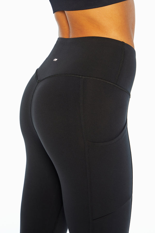 Marika Eclipse Side Pocket Tummy Control Ankle Legging – BLACK