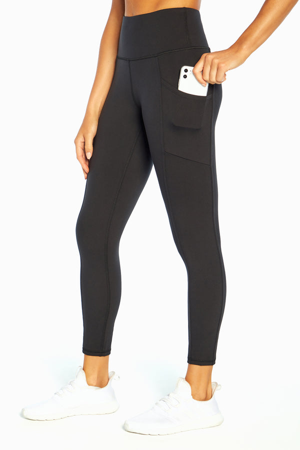 marika Eclipse Side Pocket Tummy Control Ankle Legging – BLACK