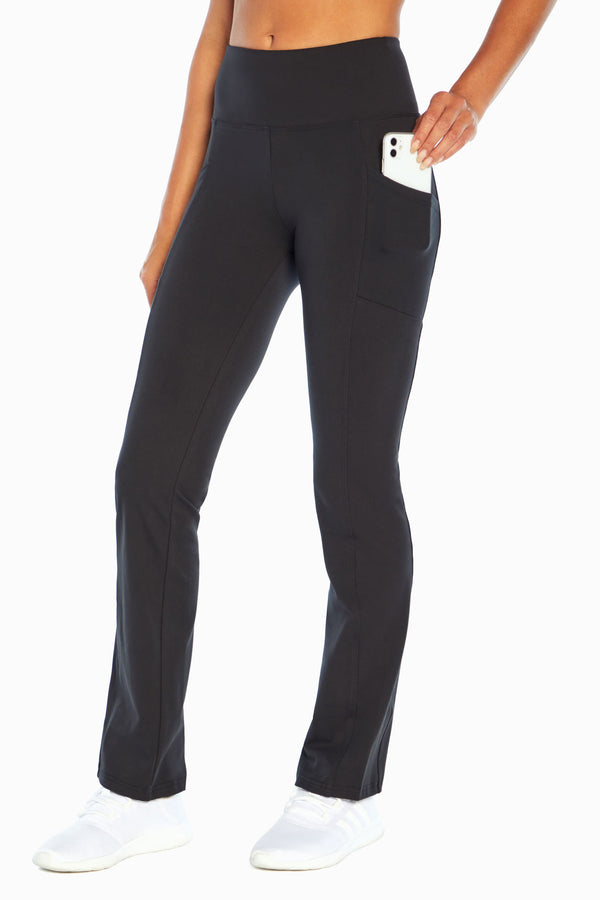 marika Eclipse Side Pocket Tummy Control Yoga Pant – BLACK