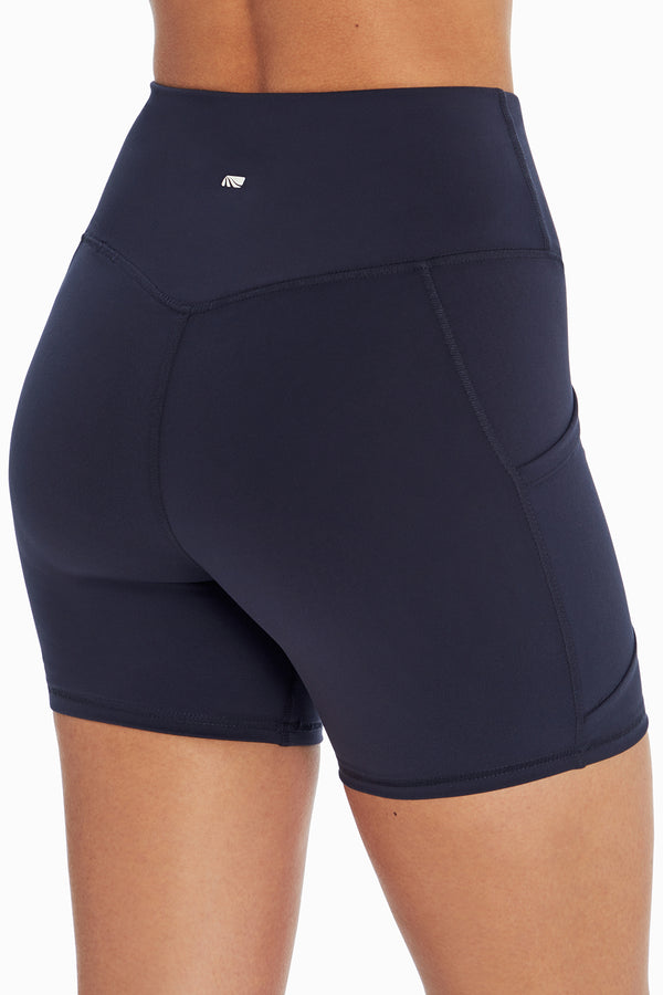 Marika Linnette Side Pocket Tummy Control Short – MIDNIGHT BLUE