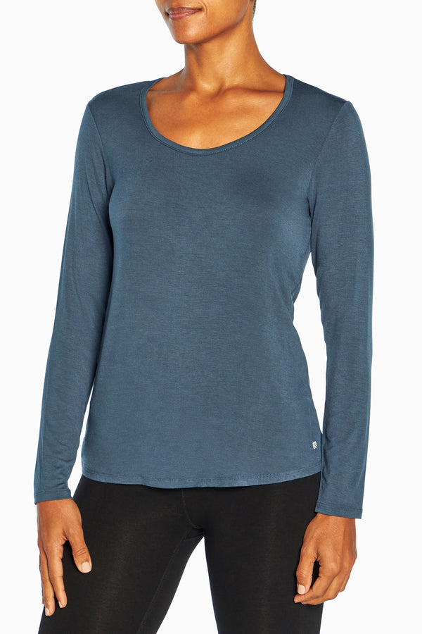 Marika Andrea Long Sleeve Top – MIDNIGHT NAVY