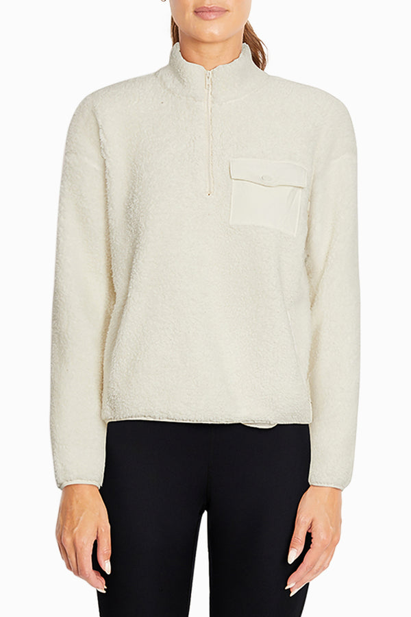 marika Arden Sherpa Pullover – CANNOLI CREAM