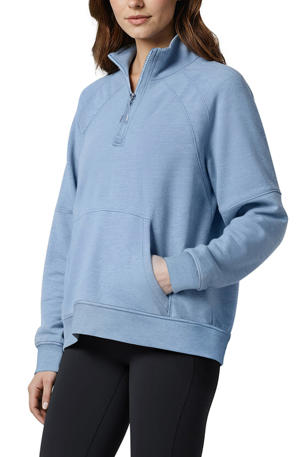 marika Camila 1/4 Zip Jacket – HEATHER BLUESTONE
