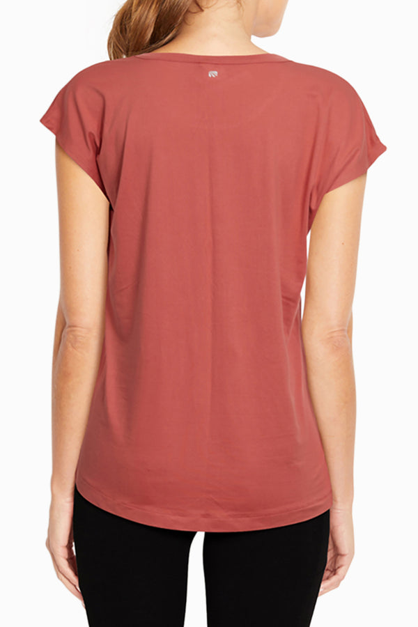 Marika Emmaline Short Sleeve Tee – DUSTY CEDAR