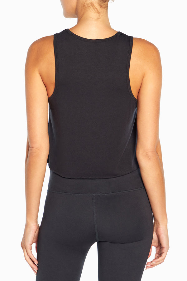 Marika Essential Cropped Tank – BLACK
