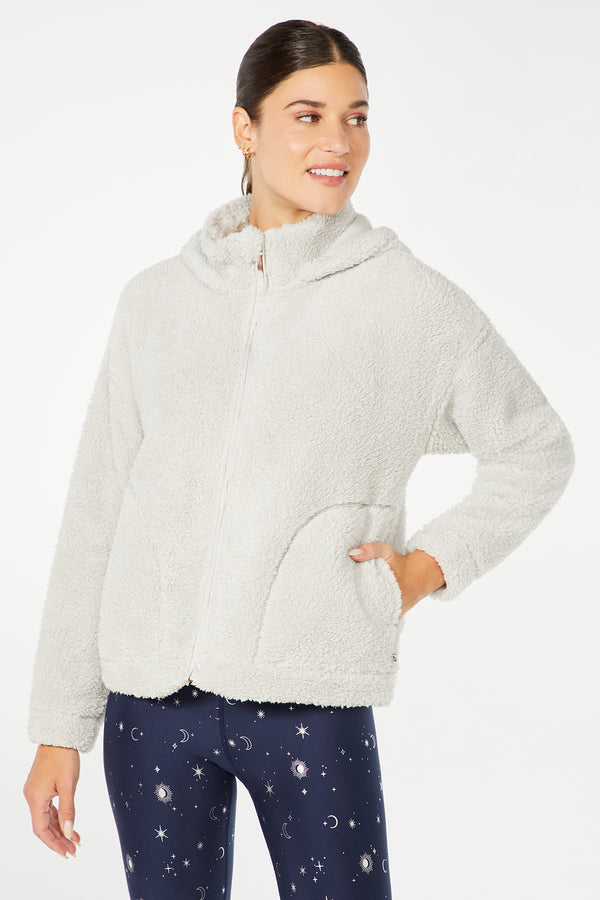 Marika Furry Fleece Jacket – QUIET GRAY
