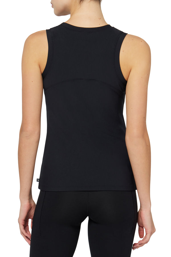 Marika Janie Rib Tank – BLACK