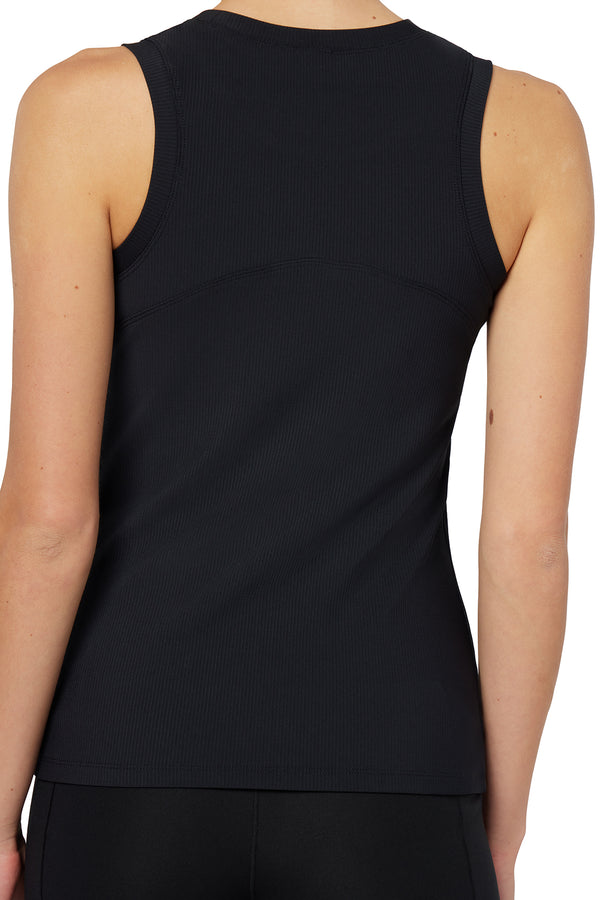 Marika Janie Rib Tank – BLACK