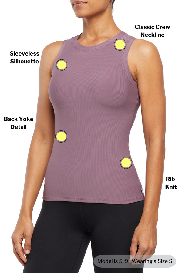 Marika Janie Rib Tank - Black Plum – BLACK PLUM