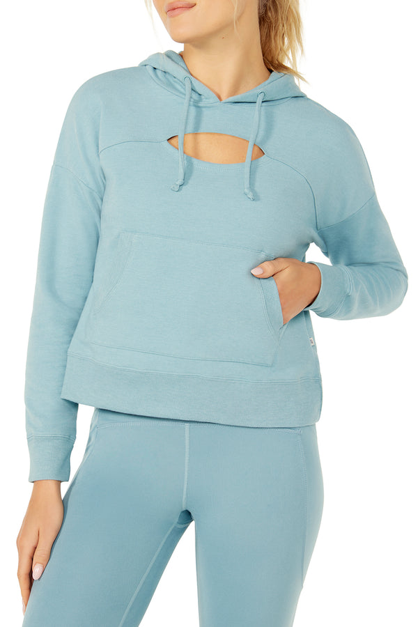 marika Leah Hoodie – HEATHER SMOKE BLUE