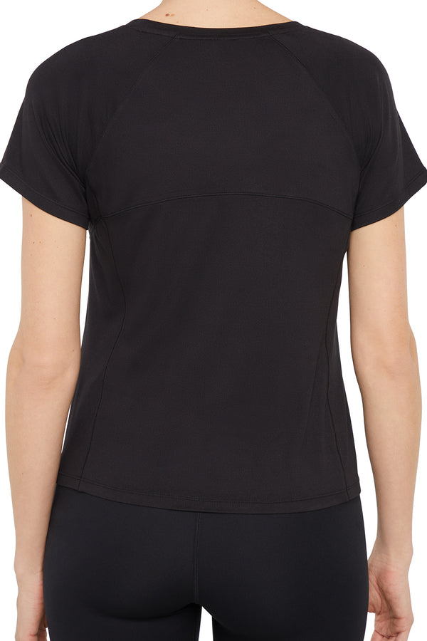 Marika Lisa Short Sleeve Top – BLACK