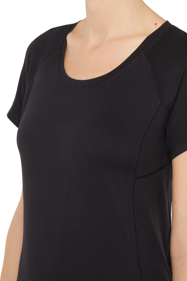 Marika Lisa Short Sleeve Top – BLACK