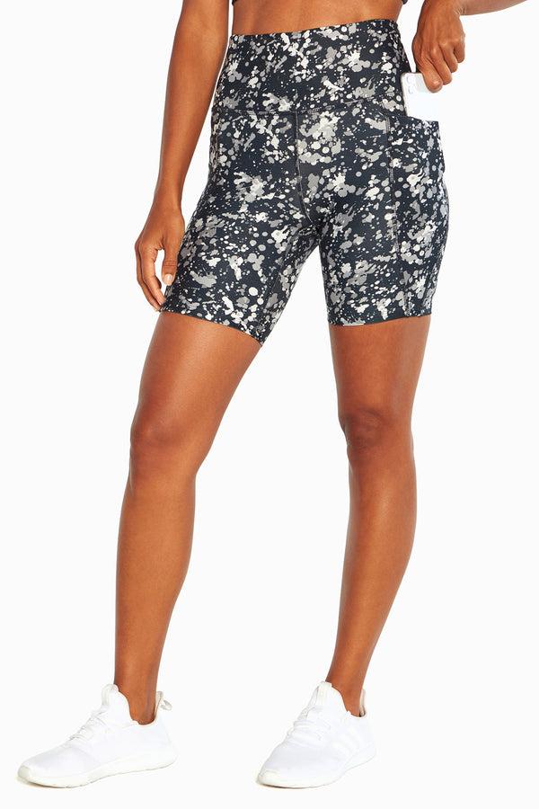 marika Luna Side Pocket Short – BLACK SPLATTER MIX