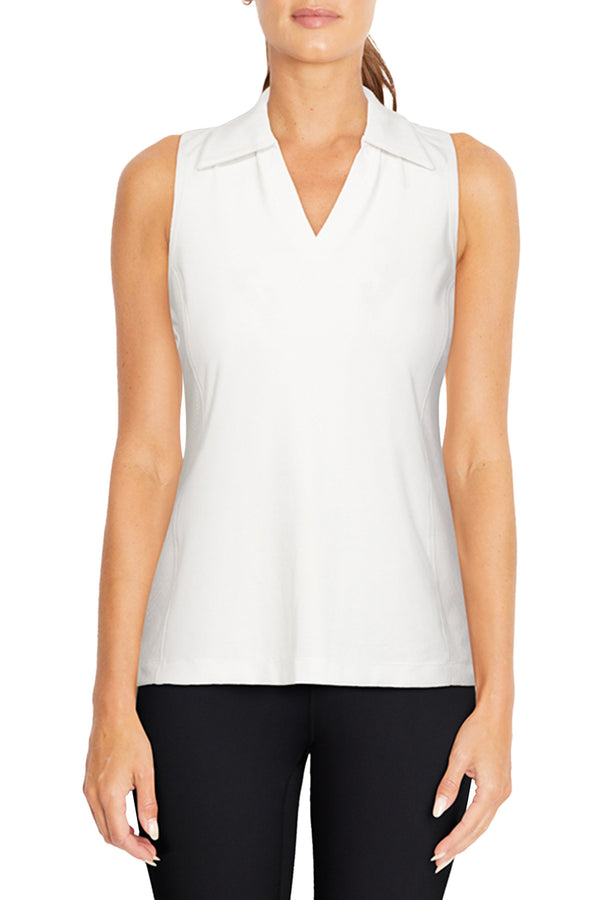 marika Samantha Polo Tank – WHITE