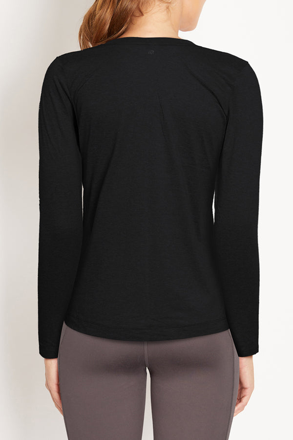 Marika Susan Long Sleeve Top – BLACK
