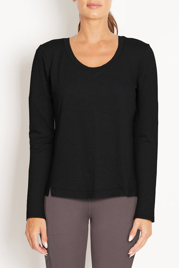 marika Susan Long Sleeve Top – BLACK