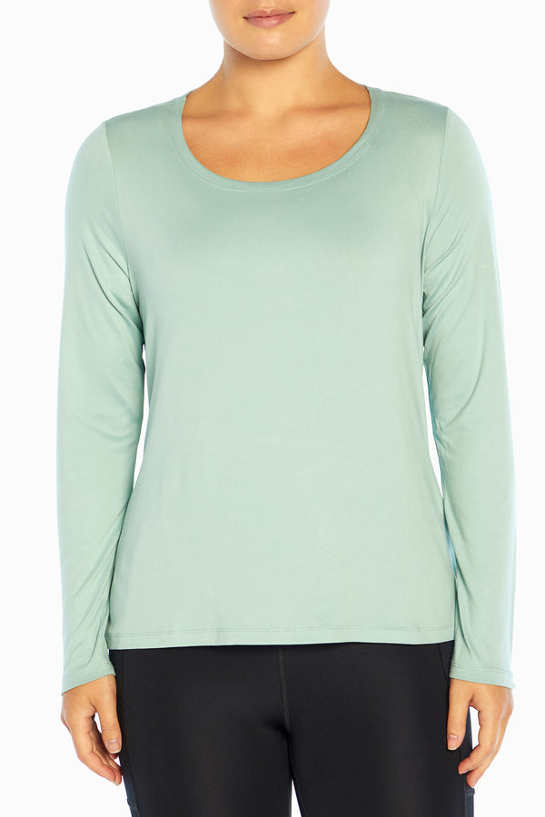 marika Tabby Long Sleeve Top – BLUE SURF