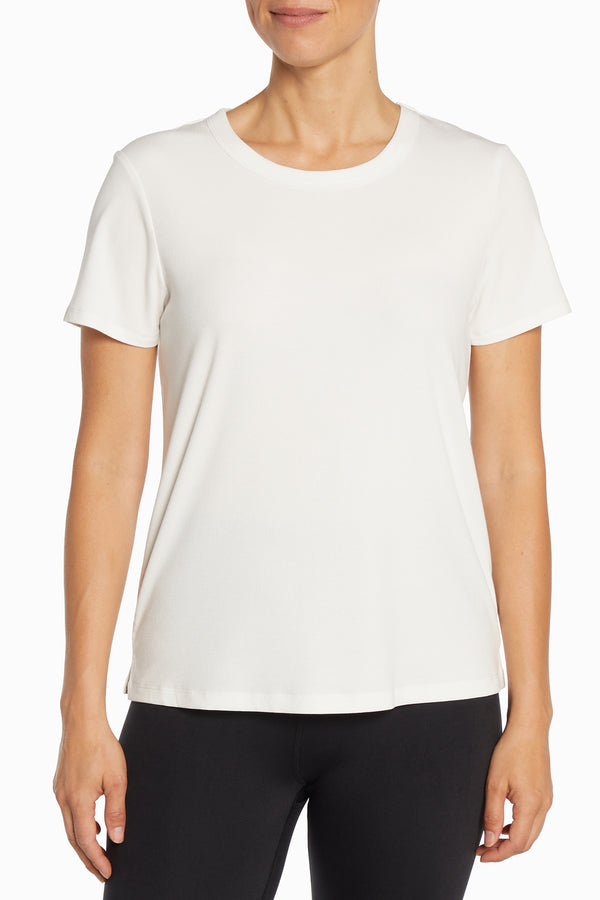 marika Tina Short Sleeve Tee – GARDENIA