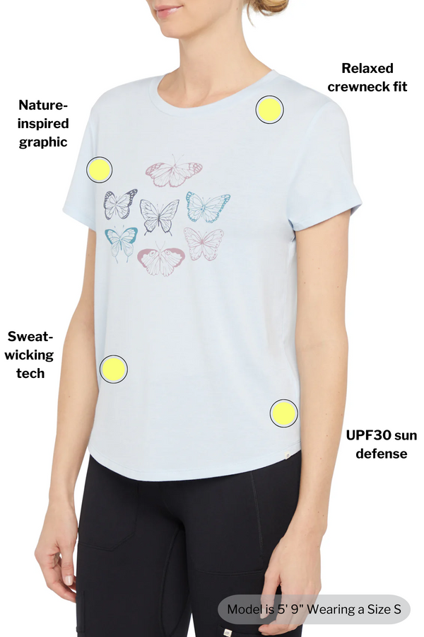 Marika Monica Tee - Heather Skyway Mariposa – HEATHER SKYWAY MARIPOSA