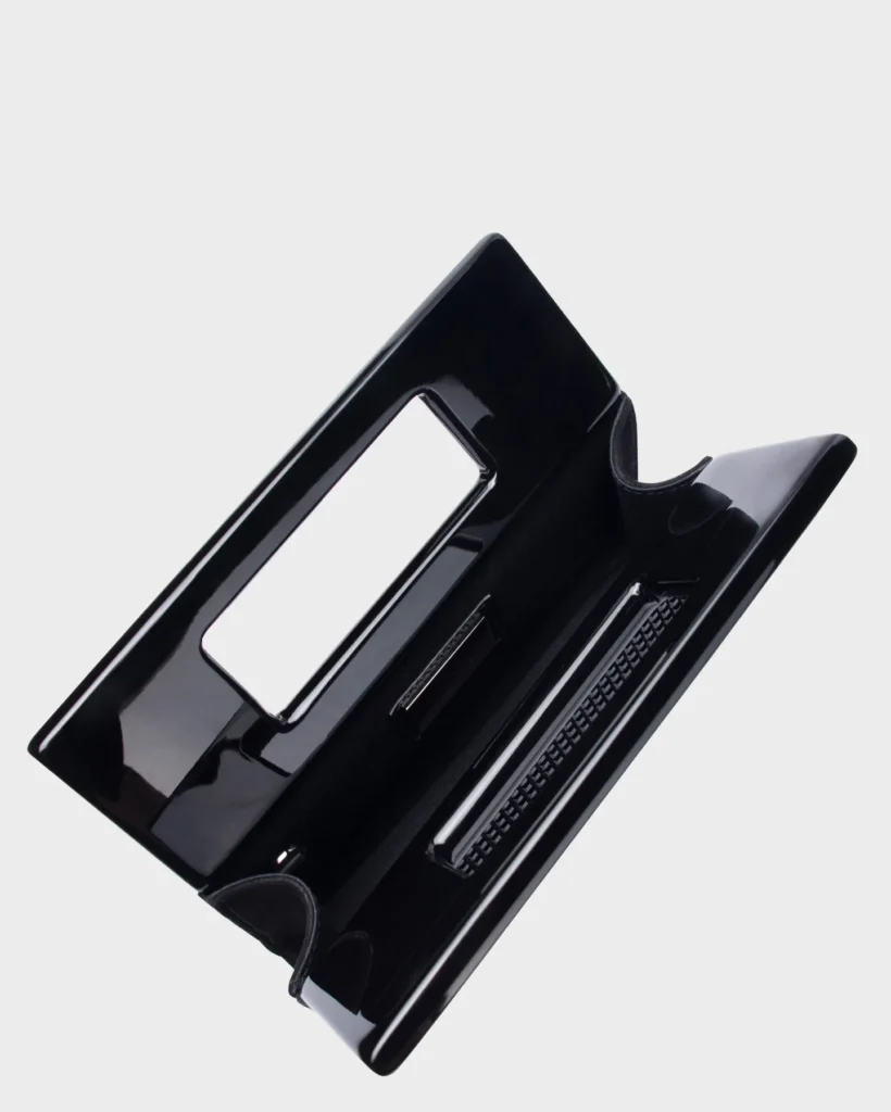 Marina Raphael LONG MICRO BELLA IN JET EMBELLISHED SUEDE