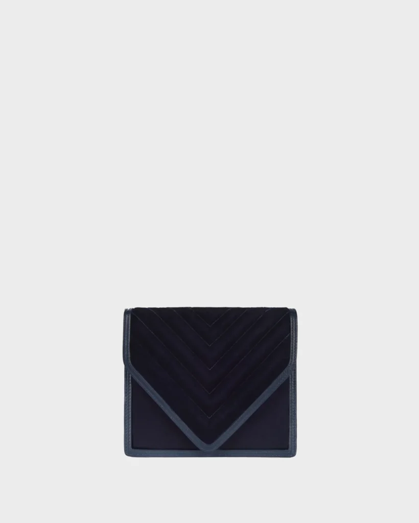 marina raphael ALEXA IN NAVY QUILTED VELVET