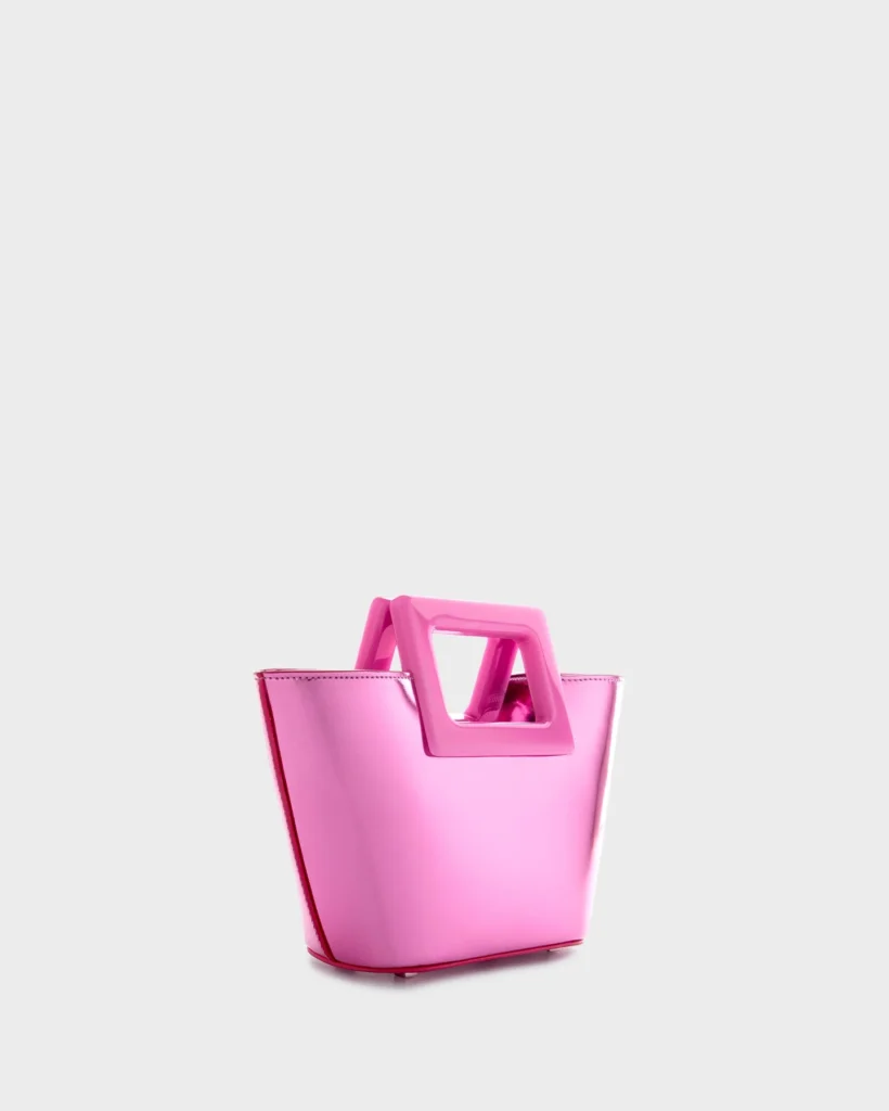 Marina Raphael BABY RIVIERA IN MIRROR PINK LEATHER