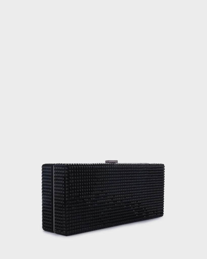 Marina Raphael CASSIE CLUTCH IN JET CRYSTAL