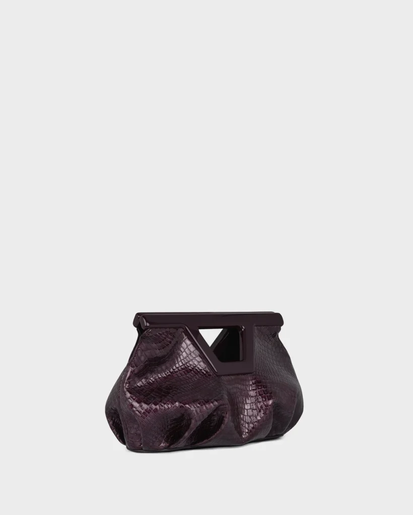 Marina Raphael GEORGIA MICRO IN PURPLE CROC-EFFECT