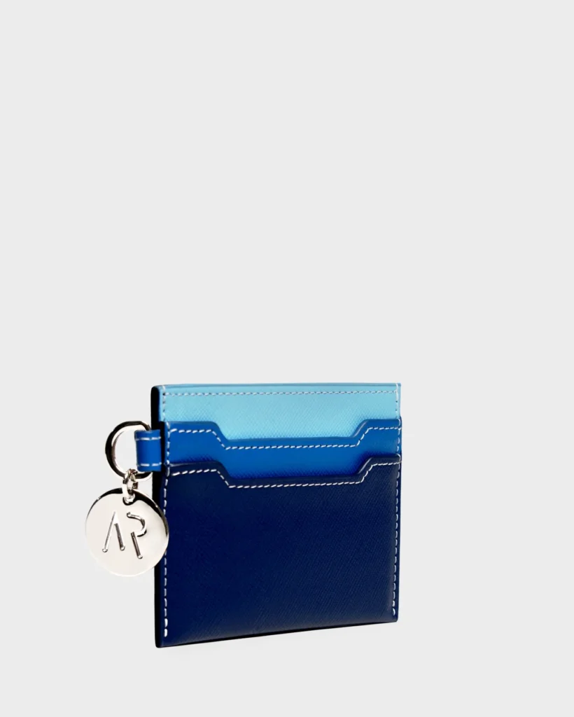 Marina Raphael Leather Cardholder In Blue