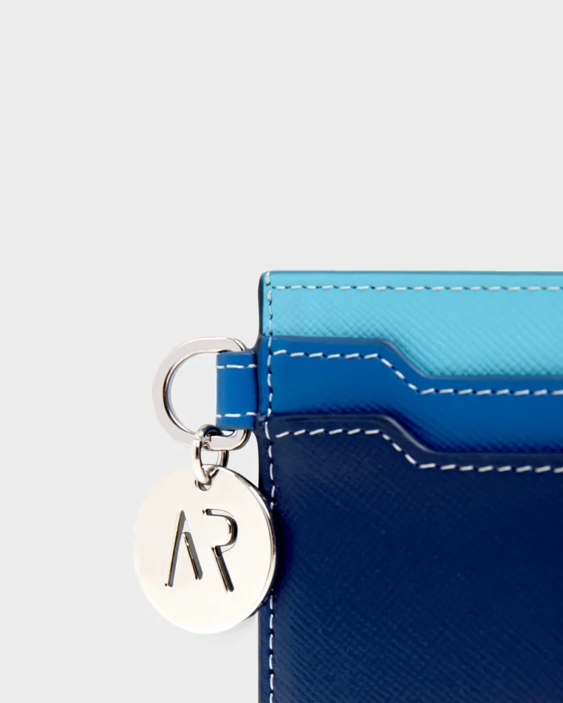 Marina Raphael Leather Cardholder In Blue