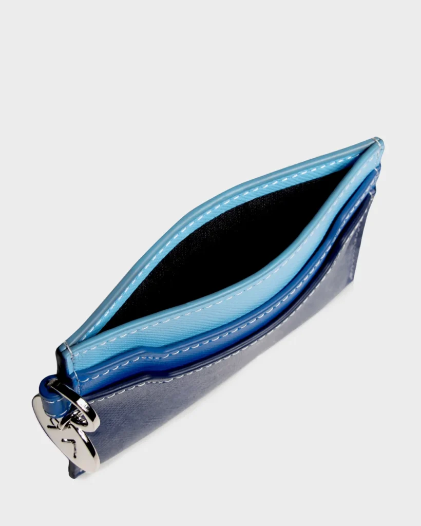 Marina Raphael Leather Cardholder In Blue