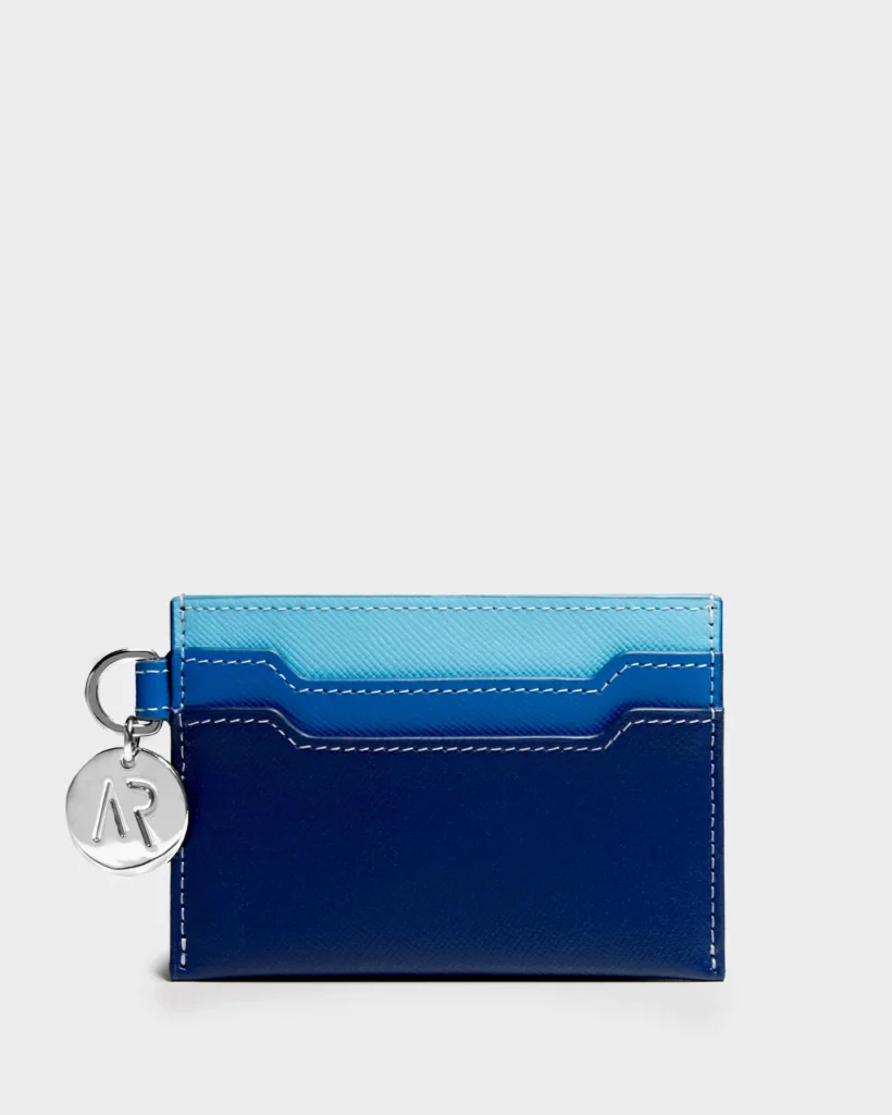 marina raphael Leather Cardholder in Blue