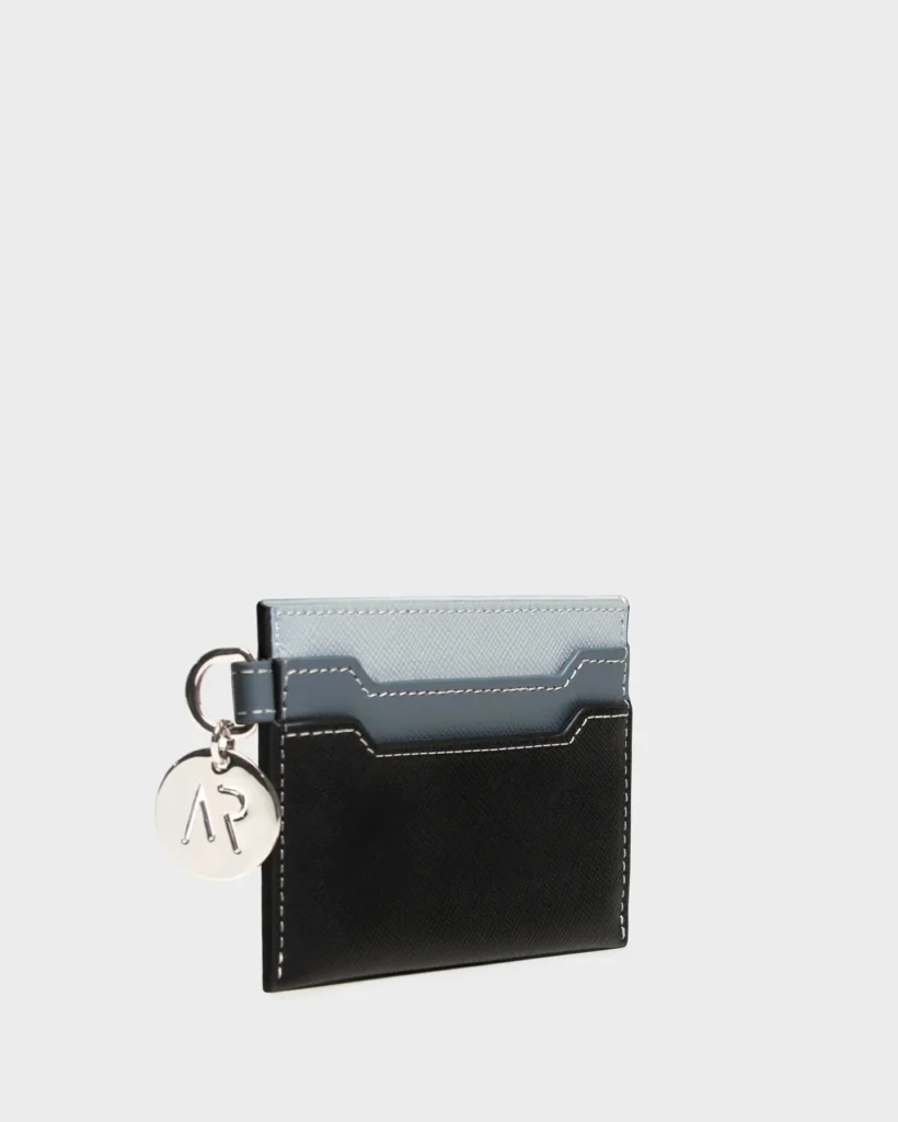 Marina Raphael Leather Cardholder In Grey