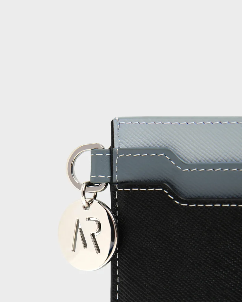 Marina Raphael Leather Cardholder In Grey