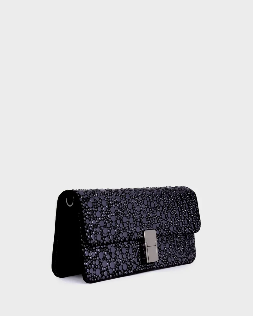 Marina Raphael LUNA IN GUNMETAL EMBELLISHED SUEDE