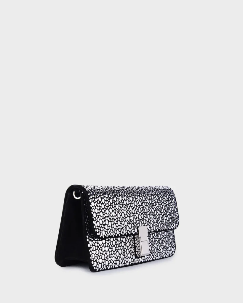 Marina Raphael LUNA IN SILVER EMBELLISHED SUEDE