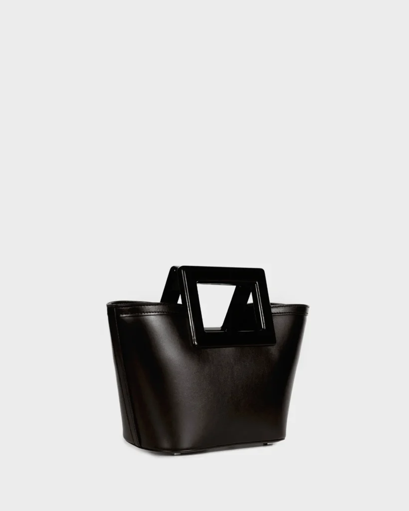 Marina Raphael MICRO RIVIERA IN BLACK NAPA