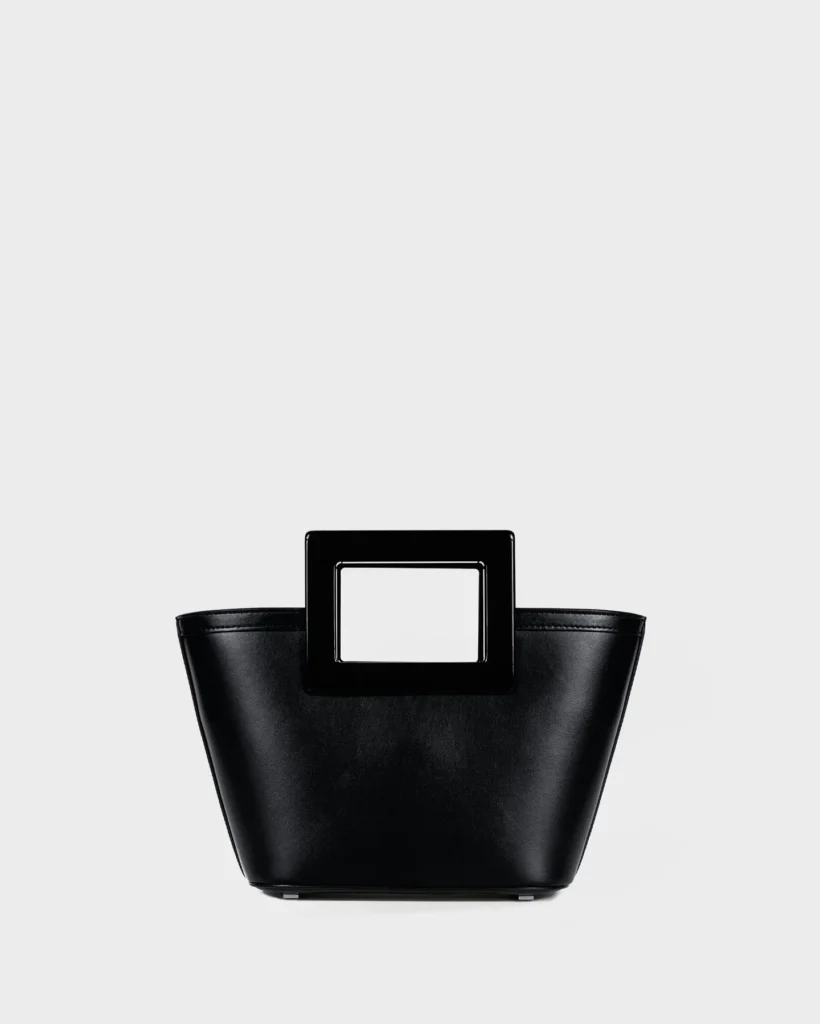 marina raphael MICRO RIVIERA IN BLACK NAPA