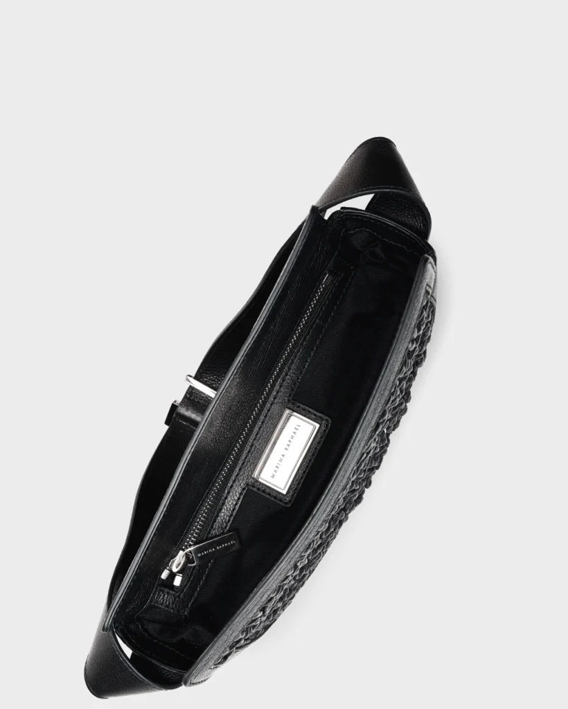 Marina Raphael RENE IN BLACK ELASTIC NAPA