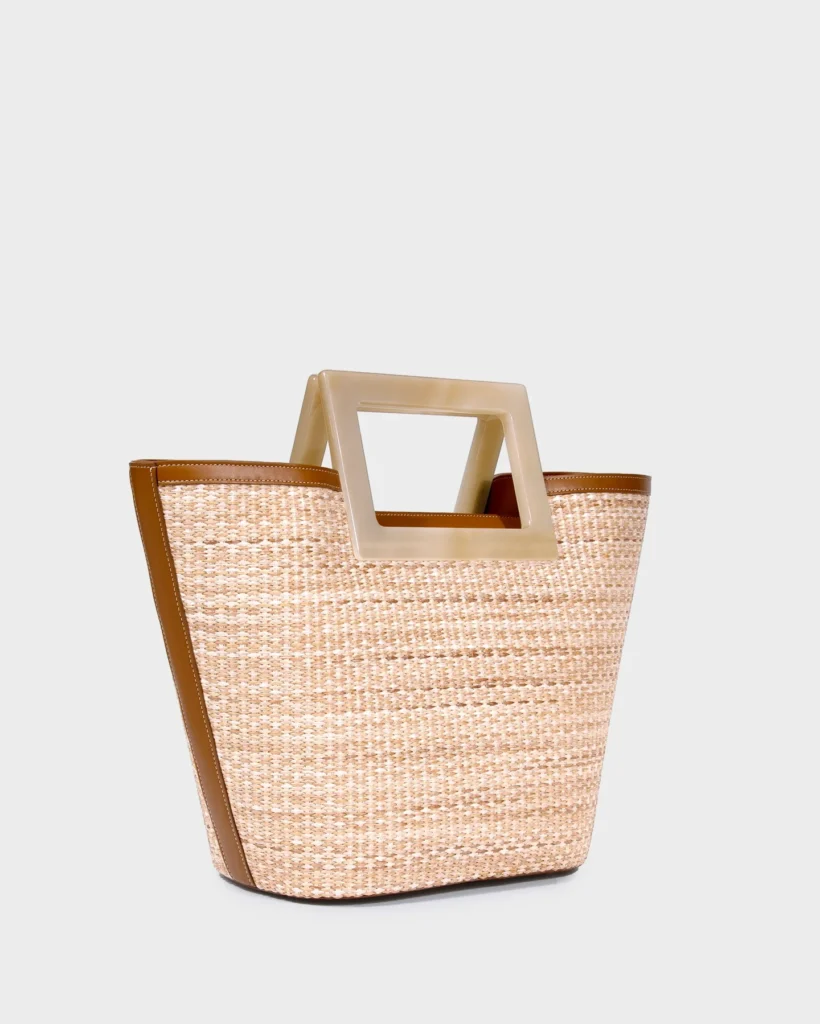 Marina Raphael RIVIERA IN BEIGE RAFFIA