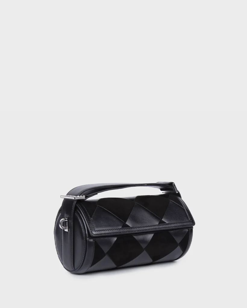 Marina Raphael SAVANNAH IN BLACK WOVEN LEATHER