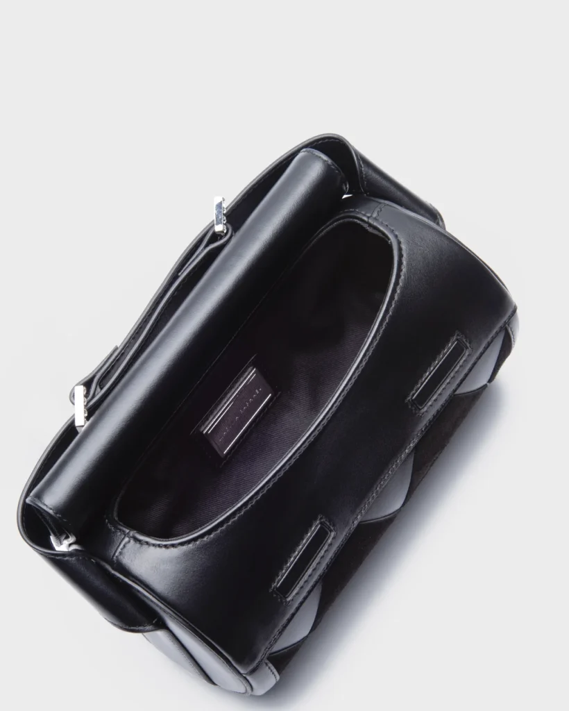 Marina Raphael SAVANNAH IN BLACK WOVEN LEATHER